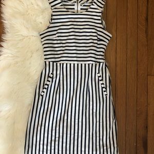Old Navy white and navy striped dress